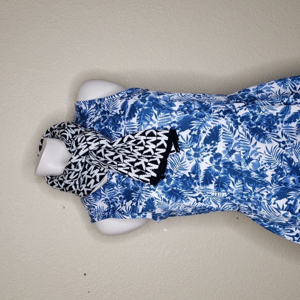 Michael Kors Womens Monogram Knit Lightweight Soft Winter Scarf Designer - Picture 6 of 10